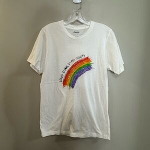 Women's Omaze designed by Rachel Zoe "Love Comes in All Colors" T-shirt. Size S